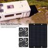 Cool Solar Powered Fan V W Waterproof Dual Exhaust Fan Note Outdoor Environments