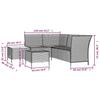 4 Piece Garden Lounge Set with Cushions Grey Poly Rattan