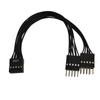 1Pcs Reset Desktop Power On/Off Dual Control Cable Pc Motherboard Switch Jumper 9-Pin 1 To 2 Line Splitter Switch