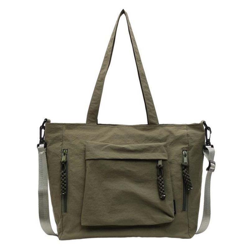Fashion Casual Canvas Tote Bag Women's New Style Trendy All-match Large Capacity Underarm Bag Commuter Shoulder Bag
