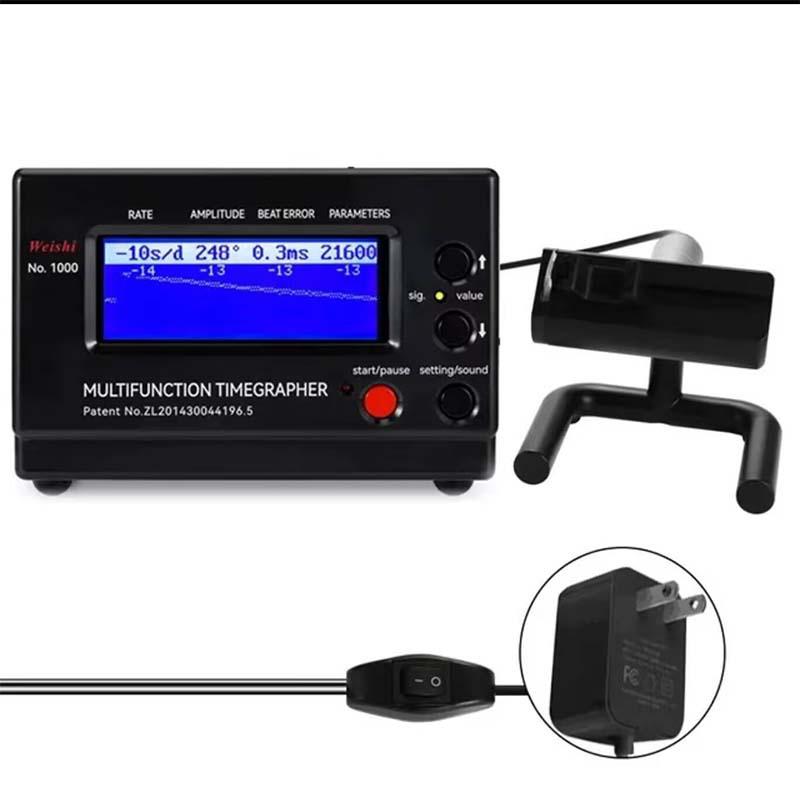 Weishi 1000 Black Chronometer Mechanical Watch Tester and Daily Rate Meter