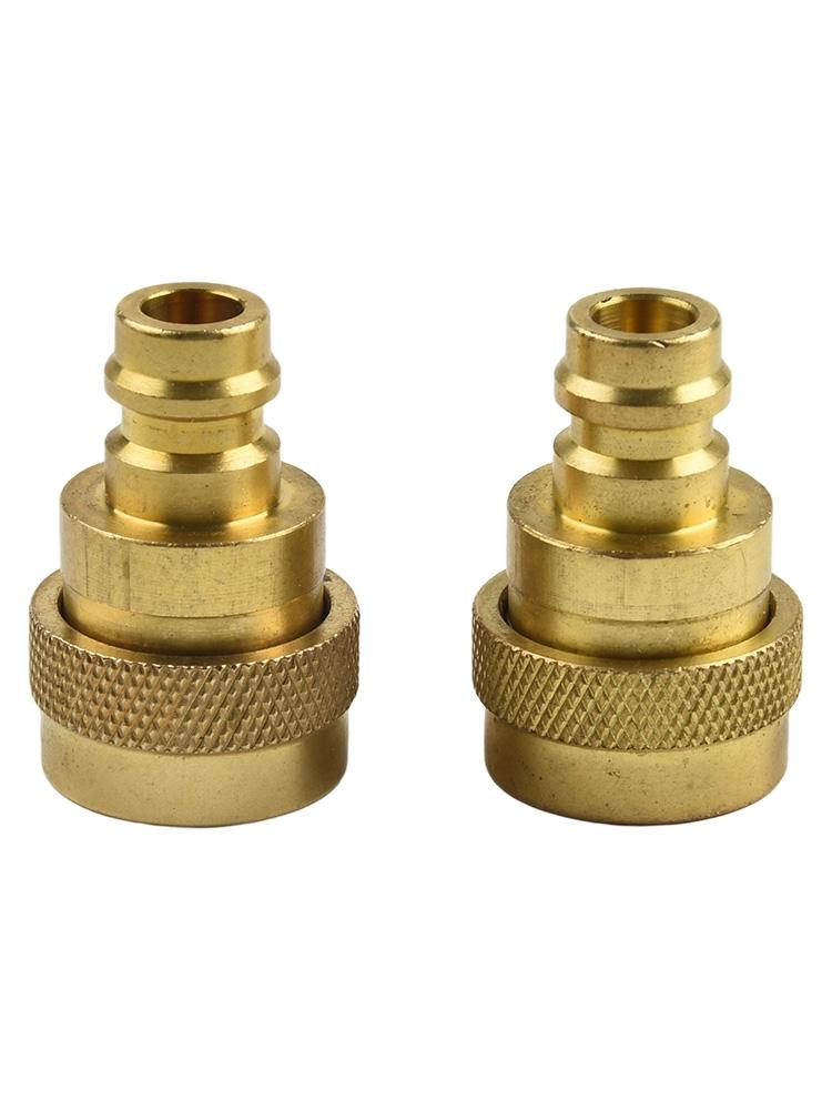 2PCS Brass For R134A To R1234YF Adjustable High Low Pressure Connector Adapter