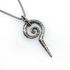 Stainless Steel Necklace Vintage Snake Scepter Pendant Men'S Titanium Steel Necklace Personality Totem Sweater