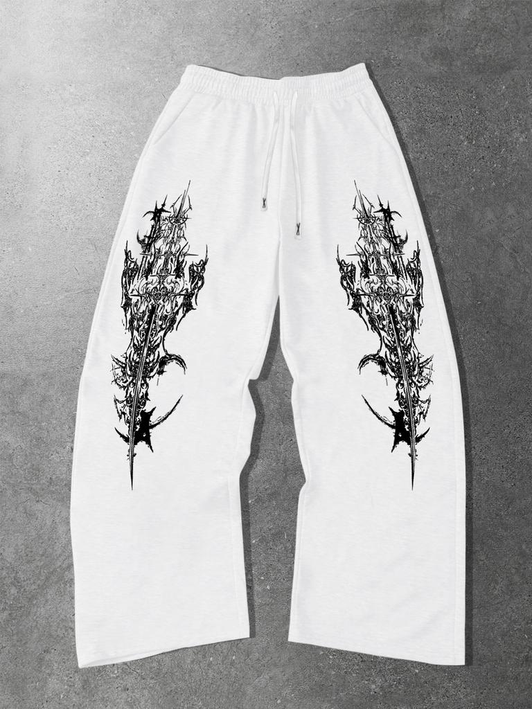 Herren-Jogginghose mit Taschen & Kordelzug - Weite Lounge-Sweathose für Laufstrecke, Yoga, Jogginghosen