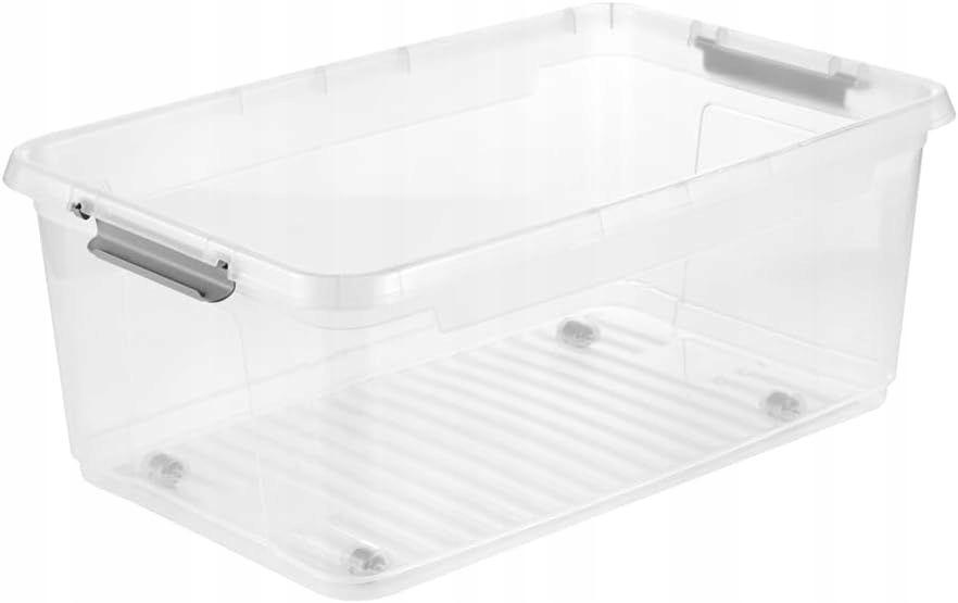 Box Container With Lid Plastic On Wheels Keeper Leo 37 5 1 Pc