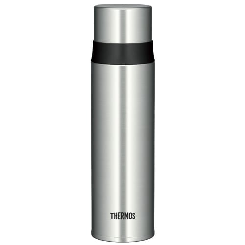 THERMOS Stainless Steel Slim Bottle, 0.5L, Stainless Steel Black, FFM-500 SBK