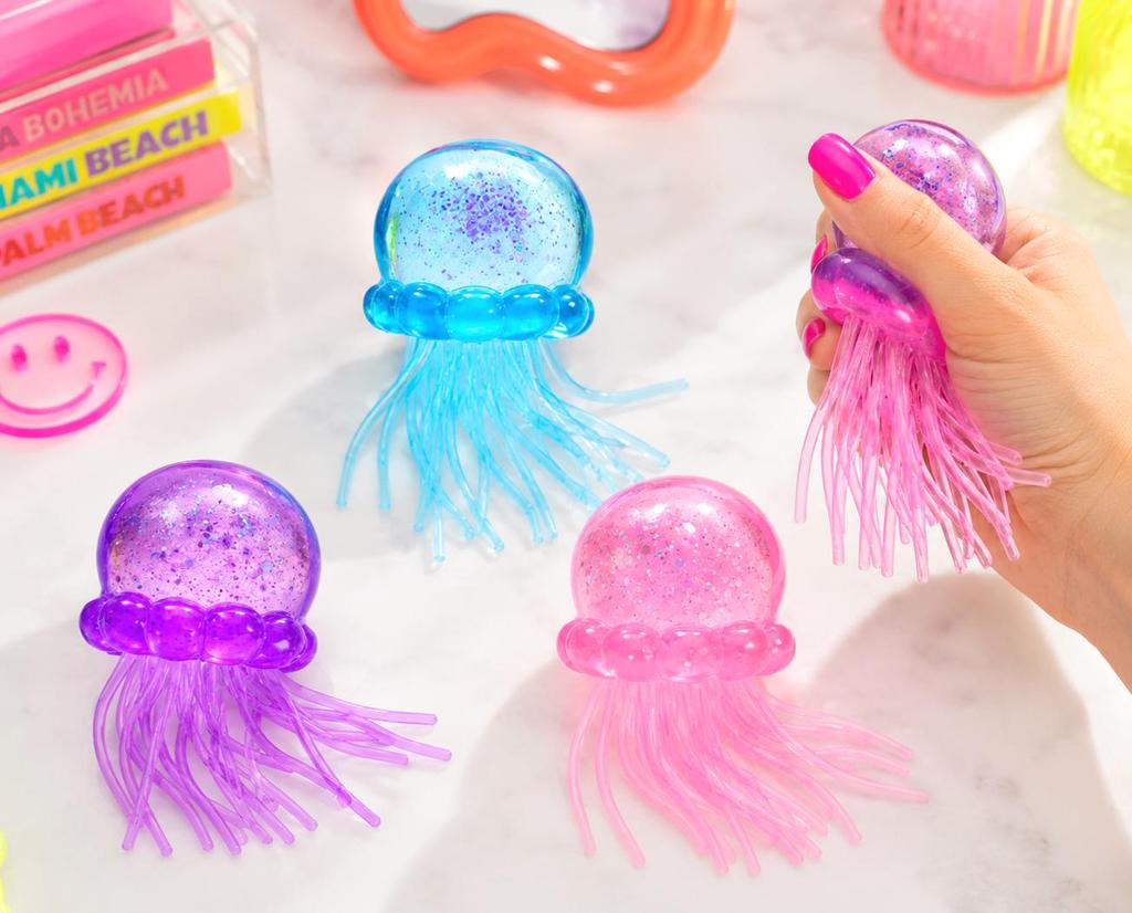 Schylling Needoh Sensory Jellyfish Cube Squishy Fidget Toy Stress Relief Anti Anxiety Squeeze Toy Kids Adults Gift