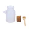 Cork Mask Cans with Wooden Spoon Refillable Bottles Bath Salt Jars Frosted Seal Bottle Mask Jar
