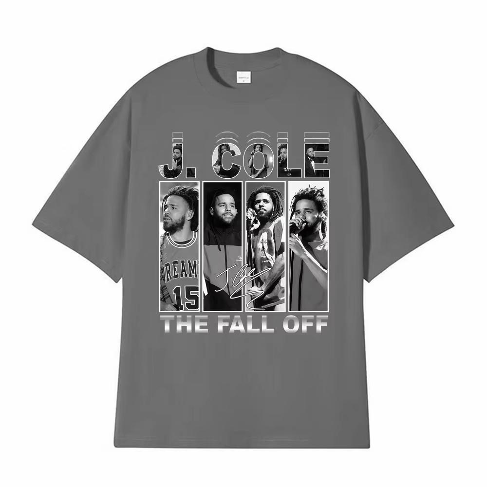 JCole The Fall Off Album 2026 Merch Tee Shirt Unisex Women Fashion Hip Hop Short Sleeve Tshirt Vintage ONeck Pure Cotton Tshirt