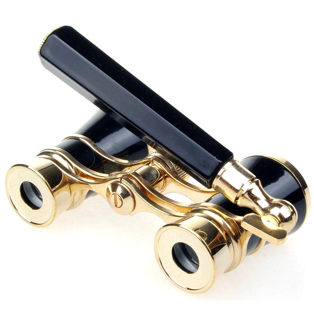 Télescope binoculaire Antique 3x25, lunettes d'opéra pour femmes, poignée en verre de théâtre