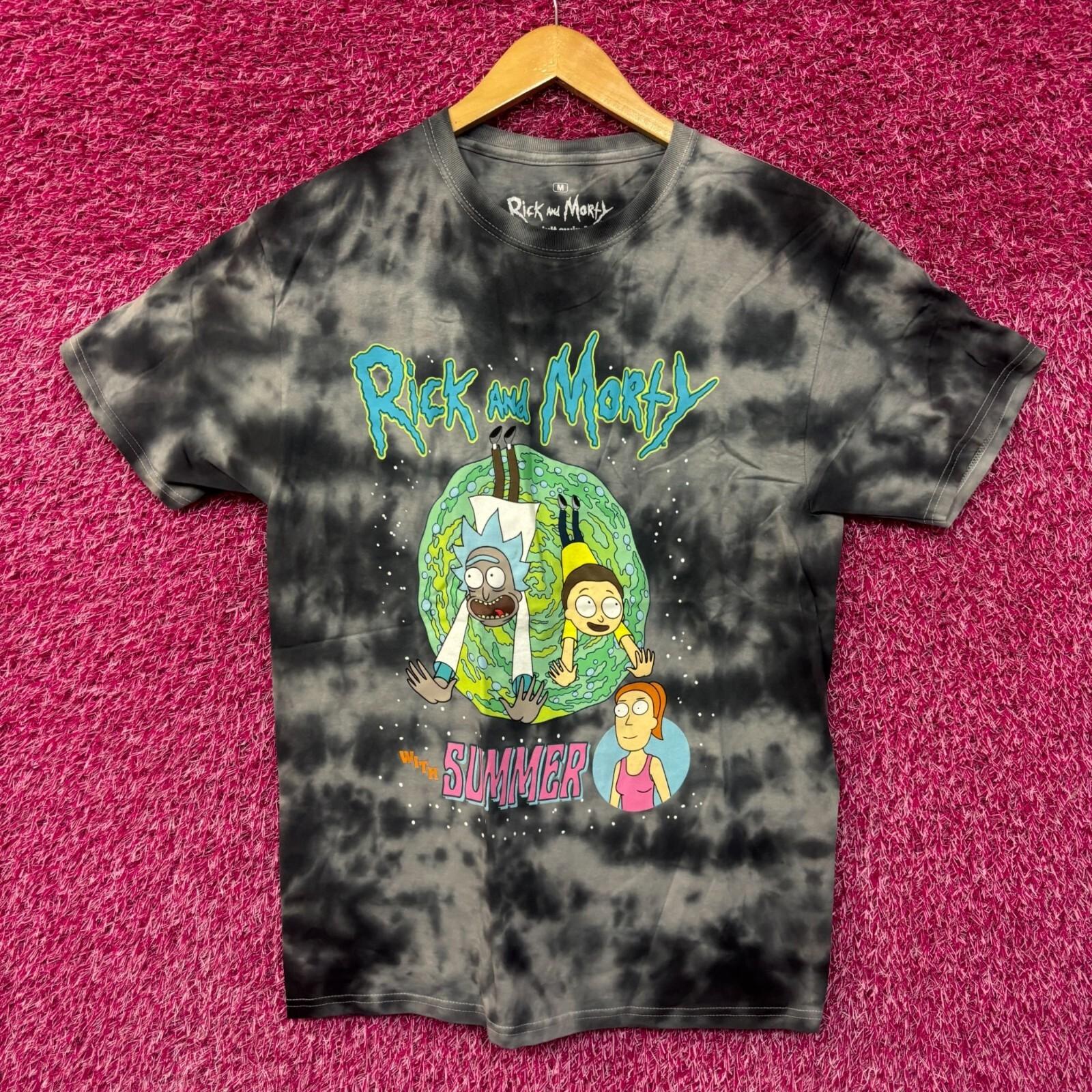 Rick and Morty With Summer tie dye tshirt size Medium M