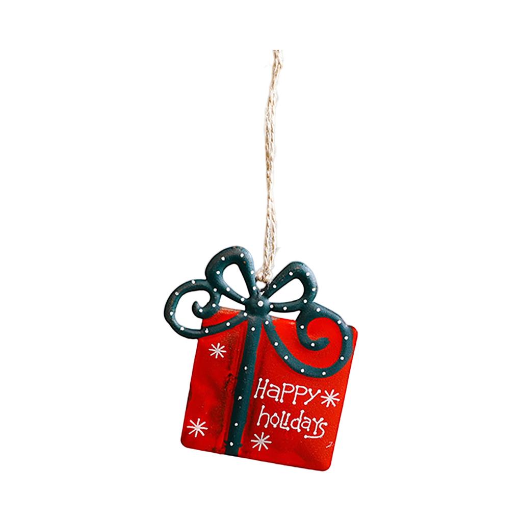 Christmas Decorations Christmas Tree Ornaments Snowman Socks Wrought Iron Pendants