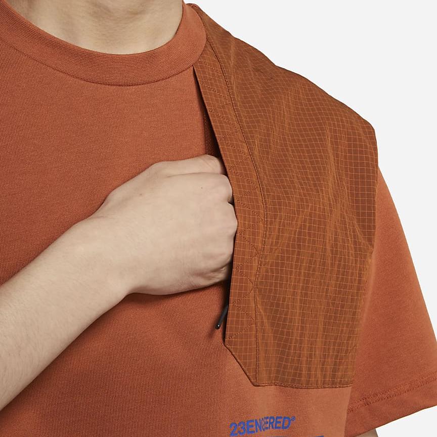 Jordan Letter Print Crew Neck Short Sleeve T-Shirt Men Tops Brown DM3216-220