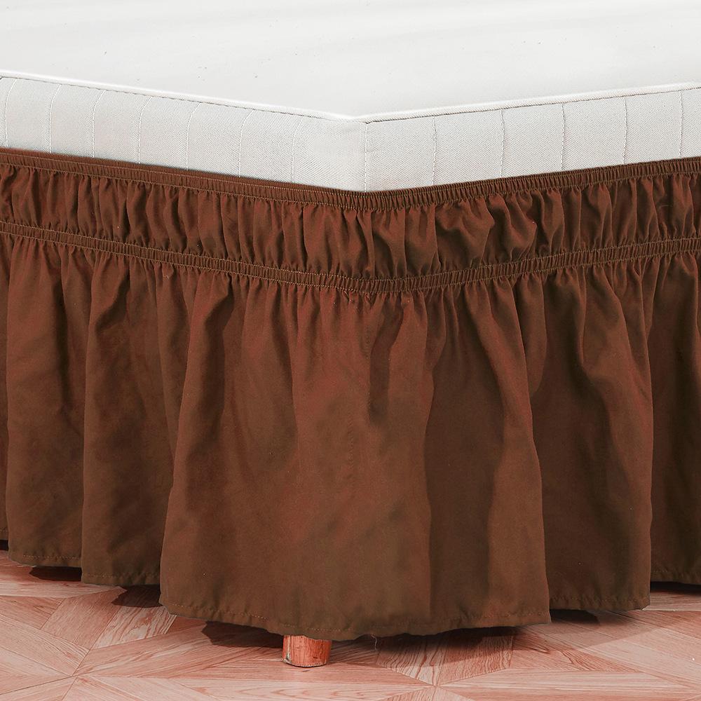 Solid Color Elastic Bed Skirt Suitable for Bedroom Decoration90cm/100cm/150cm/200cm The Bed
