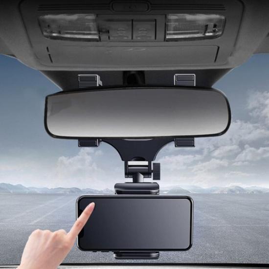 Car Holder Dash Cam Mirror Rearview Mirrow Phone Clip Telephone Cell Mount US