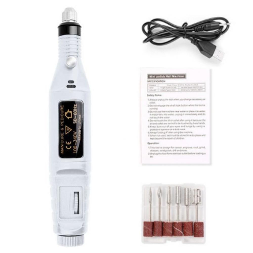 High-Speed Nail Sander Set Professional Manicure Mill Equipment Sanding File Pen  Nail Salon