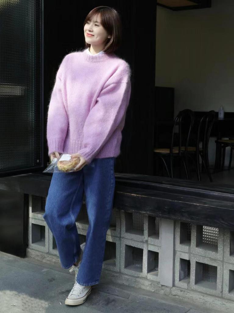 CS Women's Mohair Blend Round Neck Sweater - Winter 2023