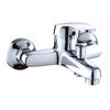 Modern Single-Handle Zinc-Alloy Bidet Shower Bathtub Faucet Suite Thermostatic Rain Soft Spray Patterns Polished Chrome Wall