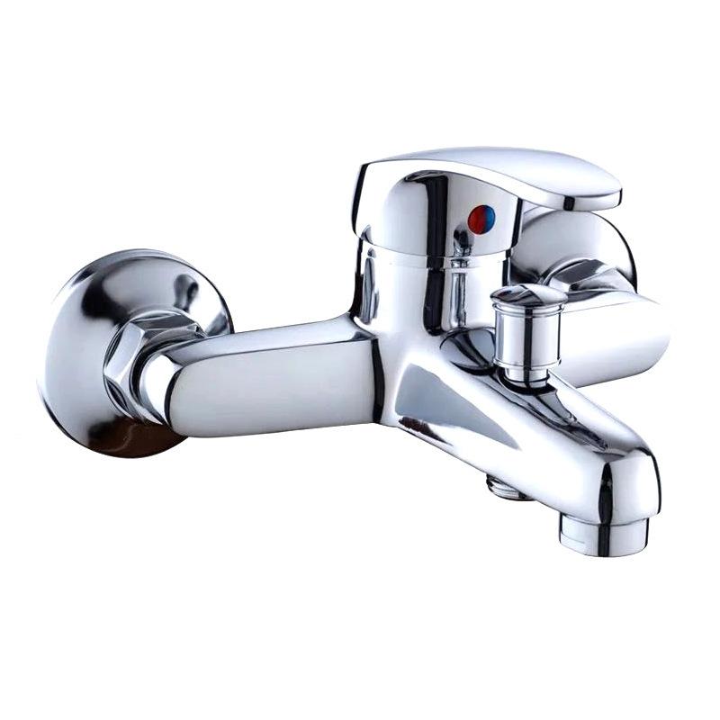 Modern Single-Handle Zinc-Alloy Bidet Shower Bathtub Faucet Suite Thermostatic Rain Soft Spray Patterns Polished Chrome Wall