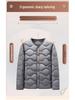 Men's Lightweight V-Neck Down Jacket - Warm, Simple, Thin, Portable, Winter White Duck Down
