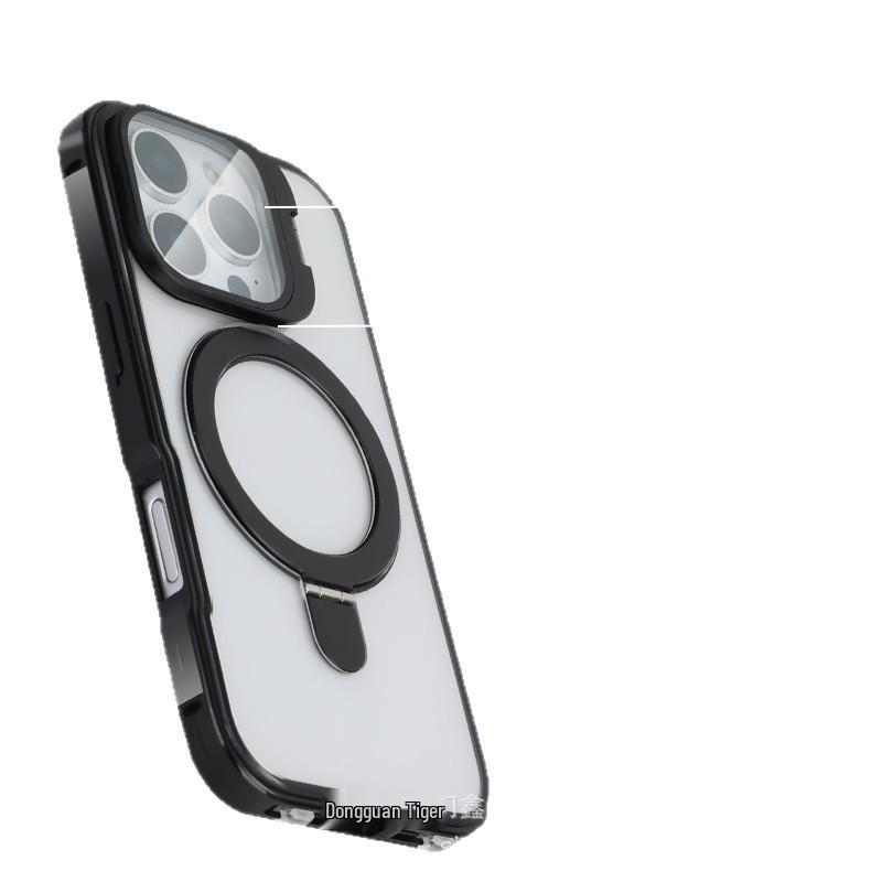 

Apple ip17 Drop-Proof Magnetic Stand Dual Lens Protective Phone Case iPhone 16 Pro Max