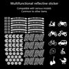 72Pcs Bike Reflective Stickers Reflective Decals Self-Adhesive Waterproof Reflective Tape Night Safety Sticker Reflector