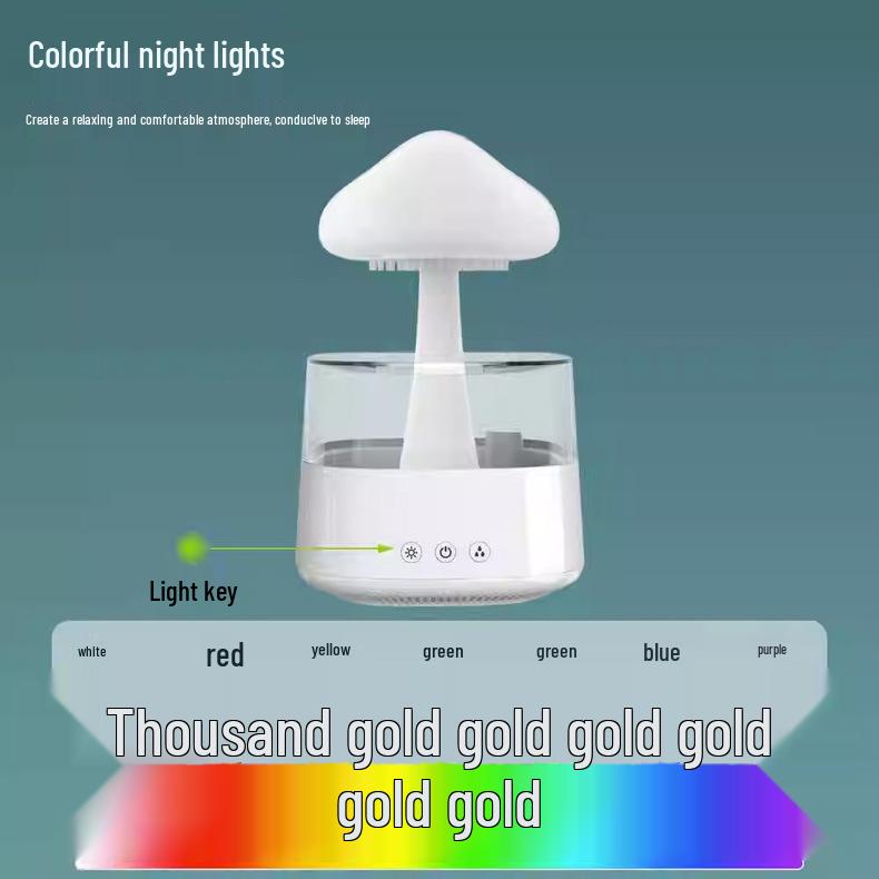 Umidificatore Pioggia Nuvola con Luci Colorate & Atomizzazione Ultrasonica