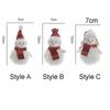 Cute Christmas Plush Snowman Pendant Xmas Ornament Christmas Tree Pendant  New Year