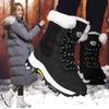 Snow boots winter outdoor waterproof and non-slip medium tube Mohe extreme cold cotton boots piled and thickened high-top large cotton shoes