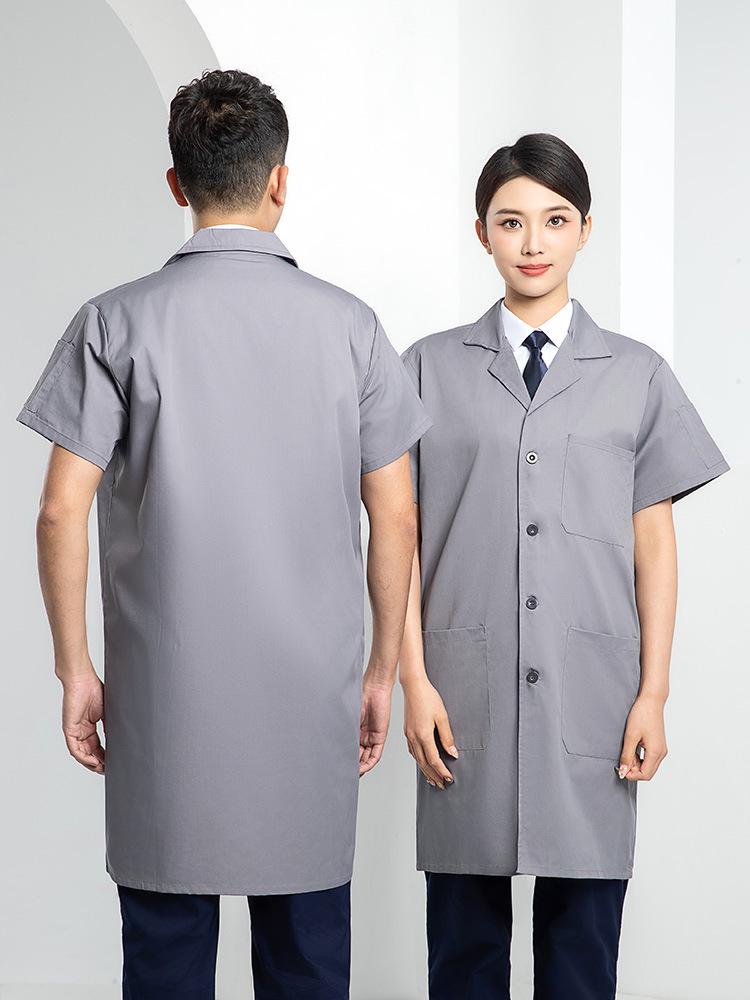 Custom Printed Wear-Resistant Lab Coat - High-Quality, Dirt-Resistant Workwear for Workshops and Factories