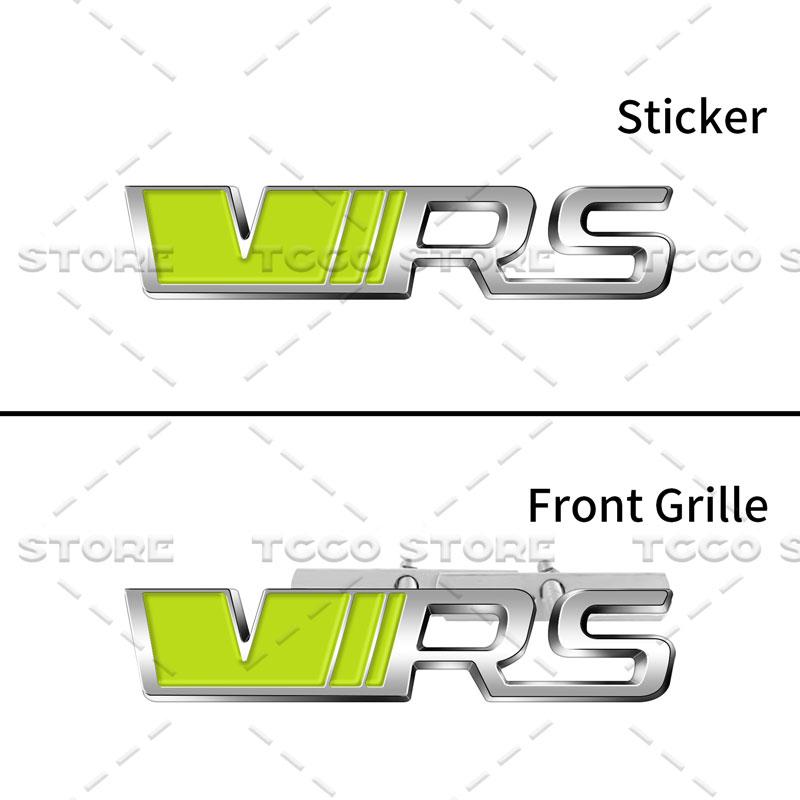 3D Chrome Metal Car Styling VRS Logo Front Grille Emblem Sticker For Skoda Octavia Fabia Rapid Superb Kodiaq Rear Trunk Decor
