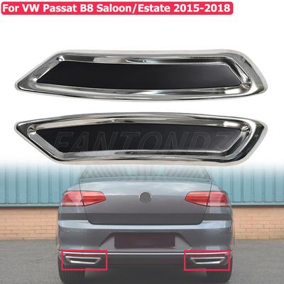 For VW Passat B8 Saloon/Estate 2015-2018 Rline Rear Exhaust Modification Chrome Exhaust Diffuser Frame Tuning Highline TSU FSU