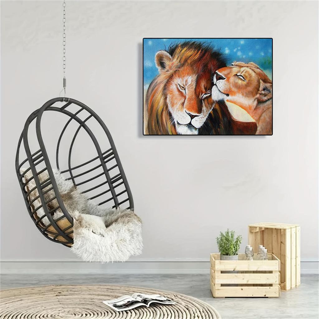 DIY Diamant Malerei Löwe Kreuzstich Kit Mosaik Kunst Diamant Malerei Vollkreis/Quadrat Diamant Home Dekoration