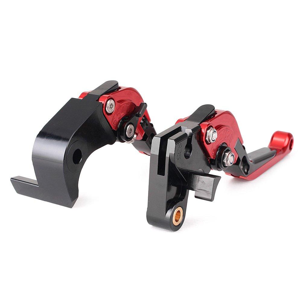 Mallofusa Motorcycle Brake Clutch Lever Set Adjuster Retractable Telescopic 6 Level Adjustment Genuine Replacement