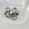 Heart Keychain Heart Bag Pendant Alloy Material Beads Chain Keyrings Keys Holder