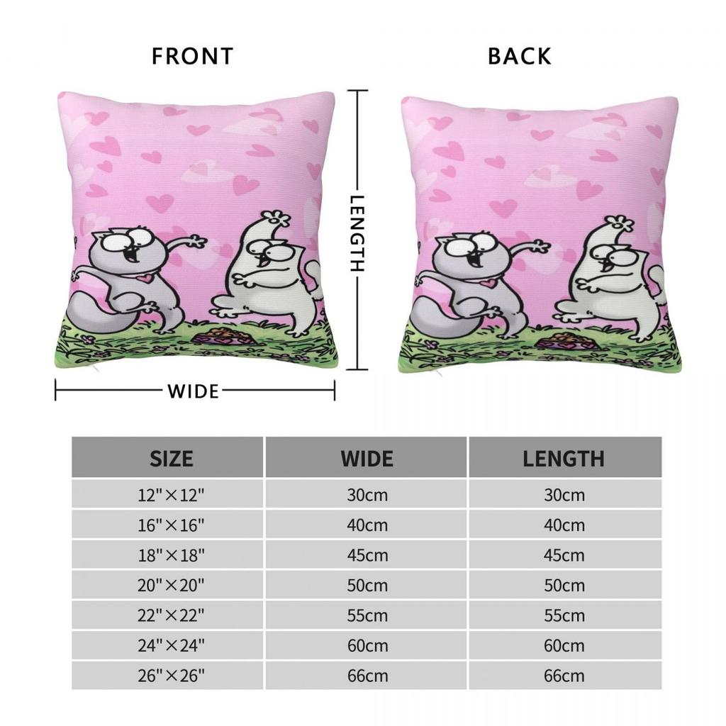 Home Decoration Simons Cartoon Cat Cats Pillowcases Stuff Pillow Covers Zippered Multi-Size
