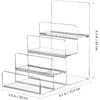 DOITOOL 4-Tier Clear Display Risers Stand: Acrylic Wallet Display Stand Holder, Clear Handbag Purse Display Stand Jewelry Display Riser Purse Handbag