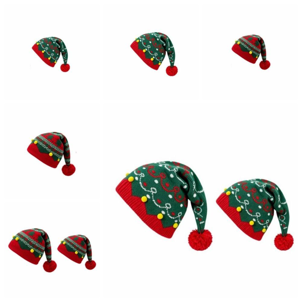 Jacquard Knitted Wool Cap Warm Christmas Knitting Hat Fashion Christmas Hat Children