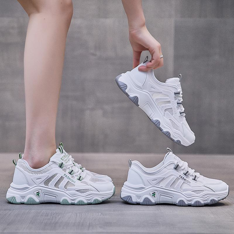 fashion Summer Single Net Hollow Popular Student Casual Women's Old Shoes Fashionable Women's Exquisite Casual Height-increasing Shoes