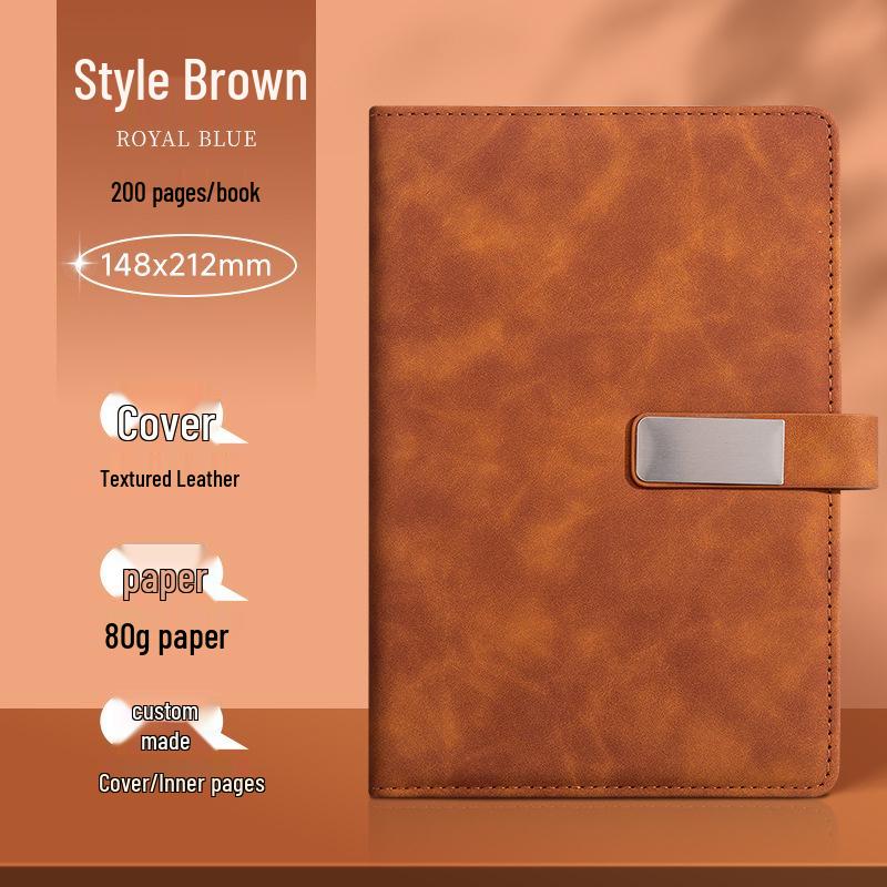 Custom Logo A5/B5 Leather Notebook Gift Set for Office Meetings