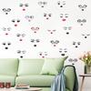 6 Sheets Face Stickers Lips Eyes Eyebrows Nose Decals Self Adhesive Woman