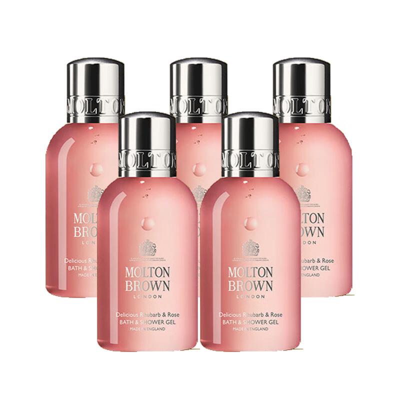 Molton Brown Набор миниатюр гелей для душа «Ревень и Роза» (5x50мл)