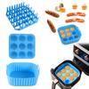 3 Piece/Set Square Air Fryer Inner Liner Heat-resistant Cupcake Mold Practical Hot Dog Grill  Muffin
