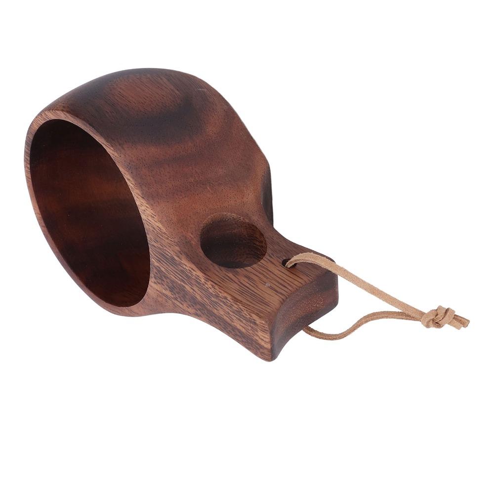 Wood Grain Wood Camp Mug Portable Wood Mug Camping Use Wood Drinking Cup  Cool Drinking