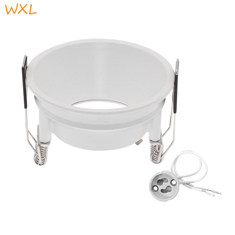 

Круглый комплект для замены встраиваемого потолочного светильника GU10, черный фитинг MR16, монтажная рамка для потолочных точечных светильников, GU5.3, держатель патрона лампы GU10 чёрный