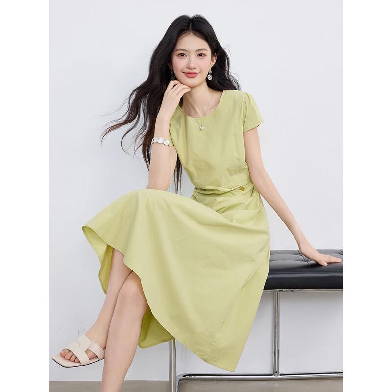 Women's French Style Pure Cotton A-Line Summer Dress