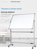 Mobile Double-Sided Magnetic Whiteboard and Chalkboard