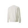 Men's PUMA Winterized Crew Logo Solid Color Fleece Lined Sports Knit Round Neck Pullover White 846545-73