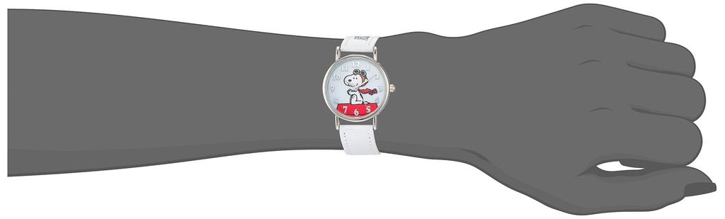 [ALIAS] Klocka Snoopy Analog Vattentät Läderarmband WW18101SN Dam Vit [Artikel]