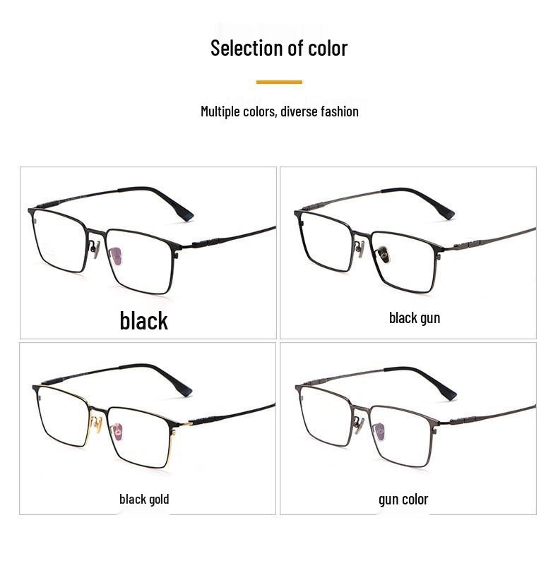 Danyang Glasses Men's Ultralight Pure Titanium Myopia Eyeglass Frames Full Rim J86037